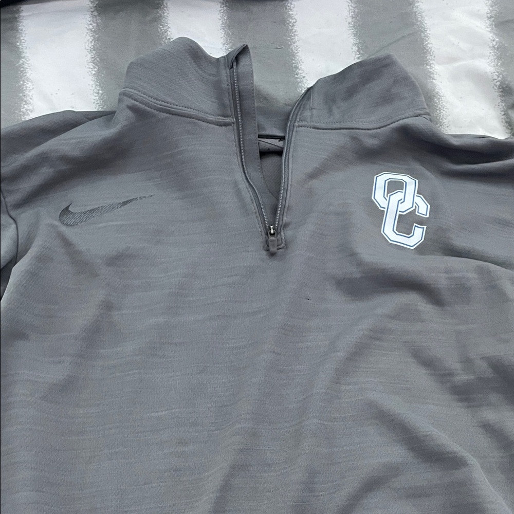 Nike Men's Gray Zip-Up Sweater Oldham county